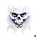 ghost face panic  tattoo design idea