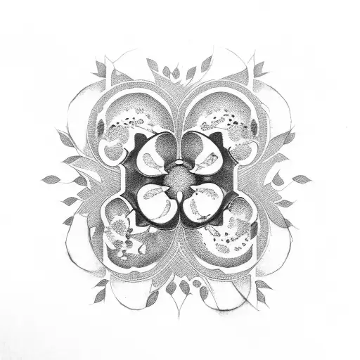 Mandarin Fruit tattoo design idea