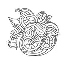 Mandarin Fruit tattoo design idea