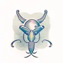 ant eater tattoo design idea