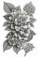 hydrangea full sleeve tattoo tattoo design idea