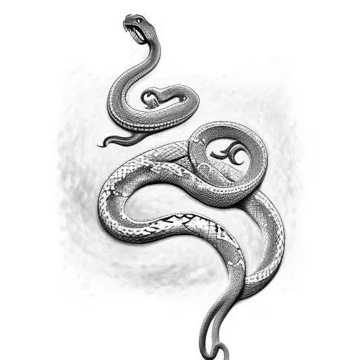 A snake emerging from a Slytherin house crest tattoo design idea