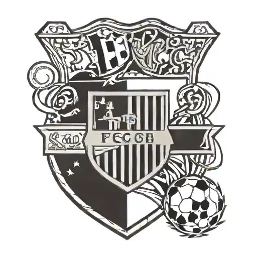 Combine FC Barcelona and Sparta Prague crests into a unique tattoo design tattoo design idea