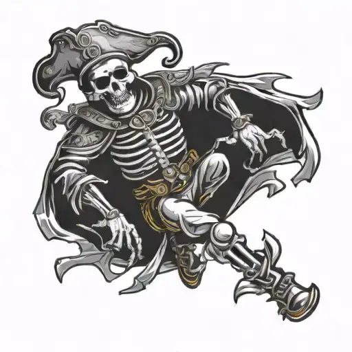 Logo sketch for tattoo aggressive skeleton Cossack dancing Cossack dance in black and white style tattoo design idea