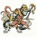 Monkey King tattoo design idea
