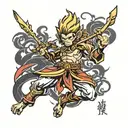 Monkey King tattoo design idea