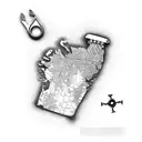 map of nova scotia made out of small pipe wrenches tattoo design idea