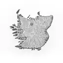 map of nova scotia made out of small pipe wrenches tattoo design idea