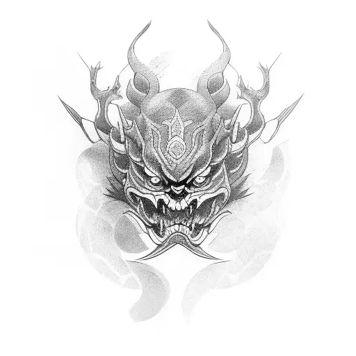 shogun en antebrazo tattoo design idea