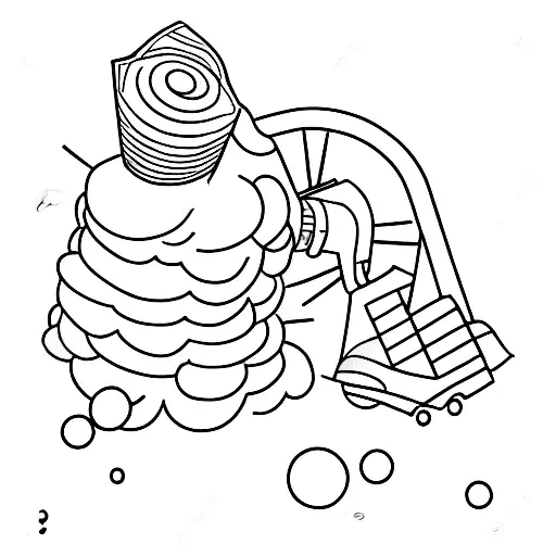Traffic cone in the corner of a bedroom tattoo design idea