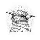 Traffic cone in the corner of a bedroom tattoo design idea
