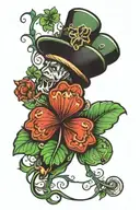 Dumb luck clover tattoo design idea