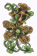 Dumb luck clover tattoo design idea