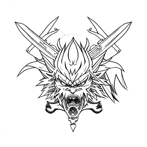 Anime Demonslayer Rengoku tattoo design idea