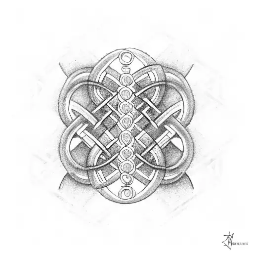 DNA double helix intertwined with a caduceus tattoo design idea