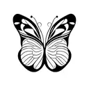 Butterfly symmetrical tattoo design idea