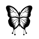 Butterfly symmetrical tattoo design idea