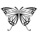 Butterfly symmetrical tattoo design idea