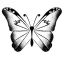 Butterfly symmetrical tattoo design idea