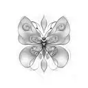Butterfly symmetrical tattoo design idea