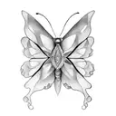 Butterfly symmetrical tattoo design idea