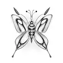Butterfly symmetrical tattoo design idea