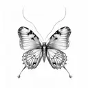 Butterfly symmetrical tattoo design idea