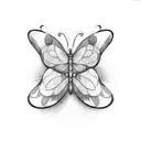 Butterfly symmetrical tattoo design idea
