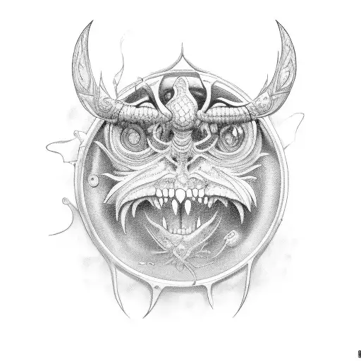 rod and staff  tattoo design idea