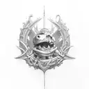 rod and staff  tattoo design idea