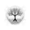 tree of life but the branches are in the style of a circuit diagram tattoo design idea