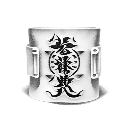 Kanji cuff tattoo design idea