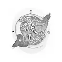 Kanji cuff tattoo design idea