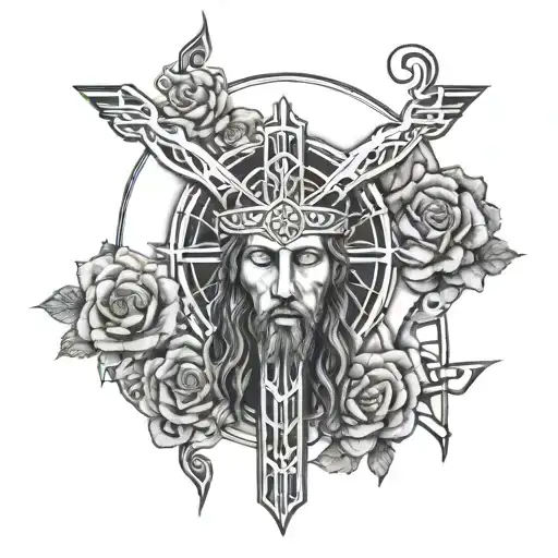 inri tattoo design idea