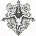 inri tattoo design idea