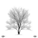 willow tree branch tattoo design idea