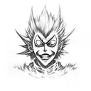 ryuk from death note tattoo design idea