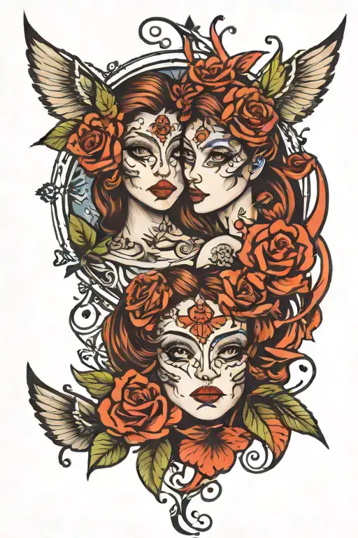 matching sister tattoo tattoo design idea