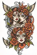 matching sister tattoo tattoo design idea