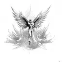 Lucifer falling off a cross tattoo design idea