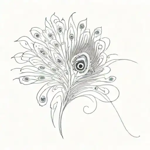 peacock feather  tattoo design idea