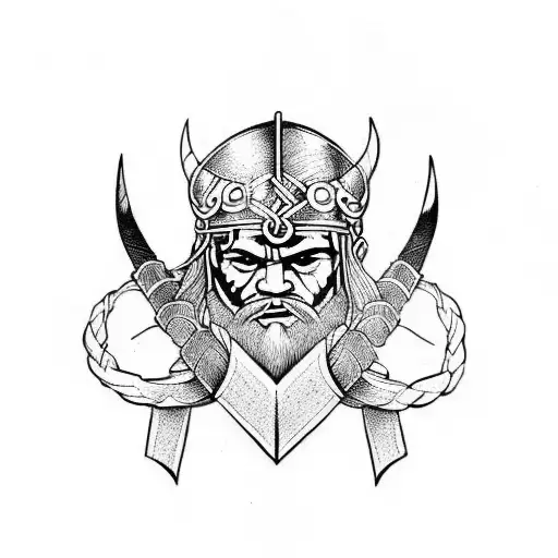 viking writing  tattoo design idea