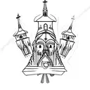gotic church tattoo design idea