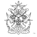 gotic church tattoo design idea