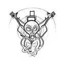 gotic church tattoo design idea