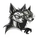 mordecai and rigby tattoo design idea