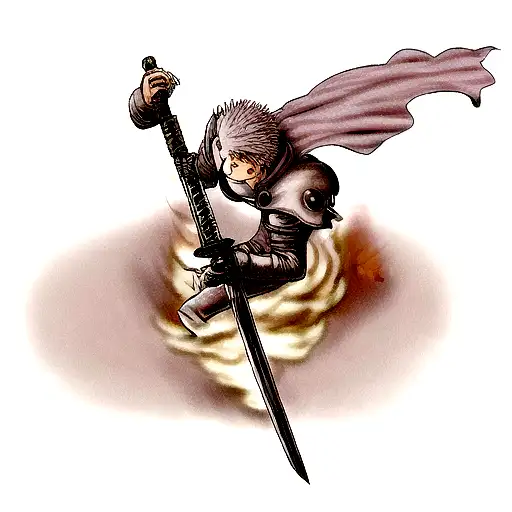 bone fire with guts sword from berserk tattoo design idea