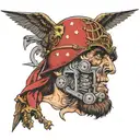 war hero tattoo design idea