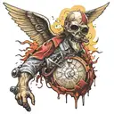 war hero tattoo design idea