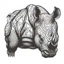 rhino head tattoo design idea